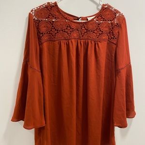Ava and Viv blouse shirt women’s dark orange